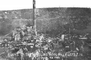 Ruins of a kindling wood factory 1907      